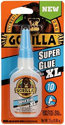 Gorilla Super Glue XL, Clear Glue, 25 Gram (Pack of 1) - All Purpose and Fast Setting for Projects and Repairs