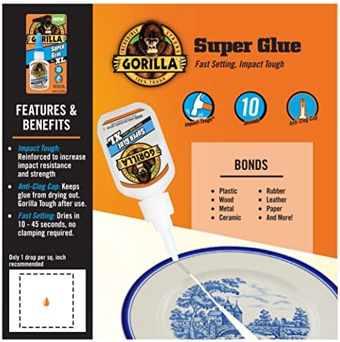 Gorilla Super Glue XL, Clear Glue, 25 Gram (Pack of 1) - All Purpose and Fast Setting for Projects and Repairs - Image 3